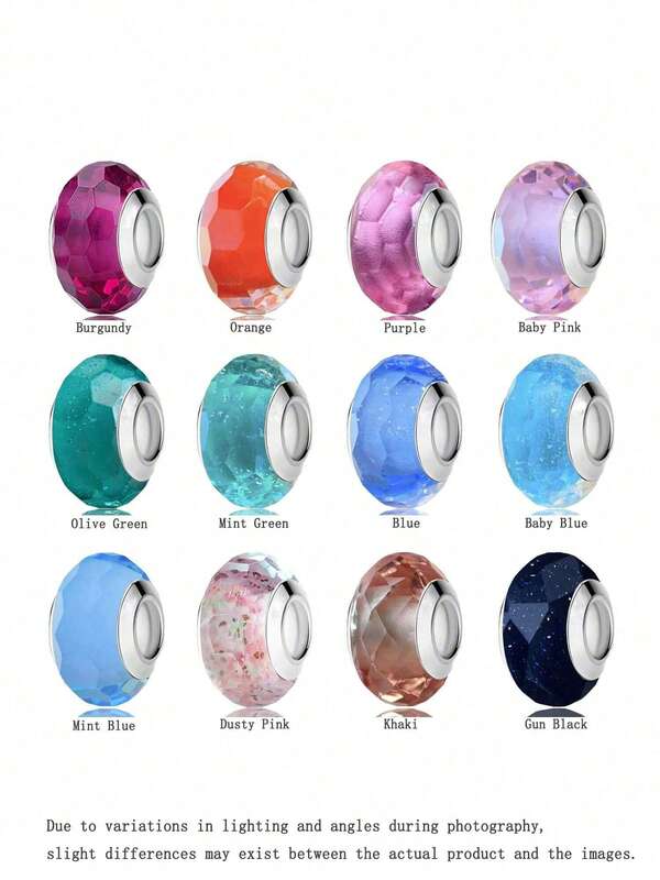 1 Stück original handgefertigter Murano Glas Anhänger, authentische Murano Glas Anhänger für Armbänder, facettierte Murano Anhänger, handgemachte DIY Perlenanhänger, Schmuckgeschenke für Frauen