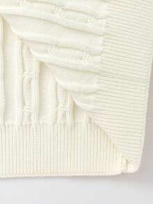 Balabala 2025 Baby Knitted Cardigan, Toddler Boys' Cable Knit Sweater - Soft & Comfortable Daily Warm Layer - Off-white - View 7