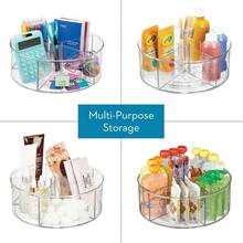 Versatile Divided 9-Inch Clear Lazy Susan Organizer - For Bathroom, Kitchen, Pantry Storage & Everyday Organization - 標準 - 查看 6