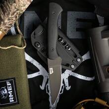 MKC Black Feet Fixed Blade Knife Fishing Portable Camping Hiking Survival Outdoor Leisure Essential EDC Equipment Tool Hand Knife EDC-MKC - trái cam - Xem 7