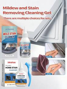 JAYSUING Gel de limpieza para eliminar manchas de moho - El removedor de moho puede eliminar rápidamente el moho e inhibir su reaparición. Es adecuado para azulejos de cocina y baño, juntas de goma de refrigeradores y lavadoras, tiras de goma de refrigeradores, juntas de azulejos, la parte inferior del inodoro, cepillos de dientes eléctricos y dispositivos de limpieza facial.
