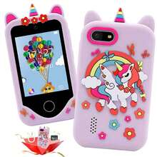 2.8 Inch Touch Screen Kids Smart Phone Toy With Drawing & Spelling, Fun STEM Learning Games And Music Player, Creative Gift For 3-12 Years Old Boys And Girls