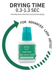 1pc Eyelash Extension Glue - Super Strong Adhesive, Long-Lasting Hold, Professional Eyelash Glue, 0.5s Quick Drying, Waterproof, Non-White | Lasts Up To 4 Weeks | Black Adhesive, Suitable For Professional Semi-Permanent Eyelash Extensions (10ml Black) - Black - View 7