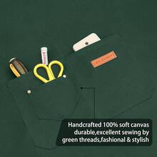 3 Pack Chef Apron Waterproof Adjustable With 2 Pockets For Men Women, Apron For CooFKing BaFKing Restaurant{Inchcolor_nameinch:InchGreenx1inch} - Greenx1 - Xem 5