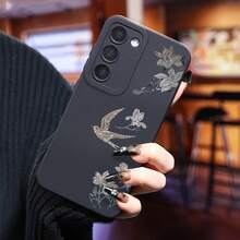 Una nueva funda de teléfono de pájaro blanco de estilo chino diseñada específicamente para la serie  Galaxy S25 Ultra/S24 PLUS/S23+/S22/S21, con diseño de absorción de impactos, antideslizante, ligero, de estilo moderno y funda suave de TPU de alta calidad. - Colores mixtos - Ver 5