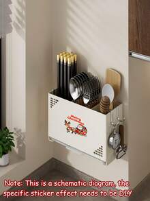 1 件餐具架，带独立隔间，可放置叉子、刀子和筷子。现代厨房收纳架，理想礼物，厨房餐具架，台面收纳架，餐具储物盒，节日装饰，乡村风格圣诞装饰，以及礼品
