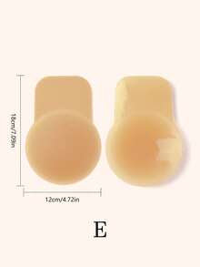 vfvQueen 1 Piece Of Plus Size Invisible Adhesive Bra, Seamless Silicone Large Cup Bra, With Push-Up And Lift-Up Functions, Women's Underwear Accessories, Featuring A Front Band Closure Design. 1 Pair Of Plus Size Invisible Lift-Up Chest Pads, Seamless Self-Adhesive Lift-Up Breast Pads, Strapless And Backless, With Streamlined Shape And Smooth Texture. - Multicolor - View 14