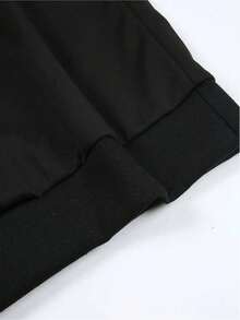 Sudadera para hombre estilo religioso con frase inspiradora, algodón cómodo, corte holgado, cuello redondo, manga larga, para otoño e invierno, ideal para iglesia y reuniones - Negro - Ver 5