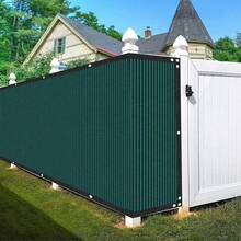 Pantalla de valla de privacidad: Malla de sombreado resistente a los rayos UV y a la intemperie de 5 pies/1.5 m con bordes reforzados, para patio, terraza, patio trasero y porche - 1 panel HDPE - Multicolor - Ver 3