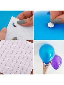 100pcs/Roll Double-Sided Transparent Balloon Glue Dots, Suitable For Wedding And Birthday Decorations - Multicolor - View 5