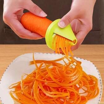 1pc/2pcs Multi-Functional Vegetable Peeler & Grater - Creative Cone-Shaped Design,Plastic, Ergonomic, Durable - For Thin Strips, Carrots, Cucumbers & More