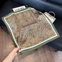 1pc Fashionable Retro Elegant Versatile Breathable Cashew Print Neckerchief - A - View 3