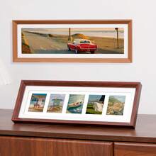 1个5x15.75英寸拼贴相框，经典复古风格相框装饰，画廊风格海报框 - 可竖放或横放，适用于家庭照片、个人肖像，适合卧室、客厅、办公室、酒店装饰，是圣诞节、情人节、母亲节、父亲节、毕业典礼的完美礼物。