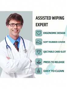 Toilet Aids For Wiping - 15" Long Reach Comfort Butt Wiper Tools - Bathroom Bottom Buddy Wiping Self Assist For Disabled,Elderly,Pregnant,Overweight People And Back Surgery Recovery