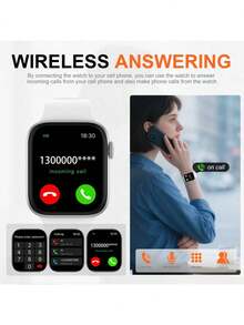 Reloj inteligente multifuncional de moda para deportes al aire libre, compatible con llamadas y mensajería inalámbrica, reproducción de música, rastreador de actividad física - Gris - Ver 7