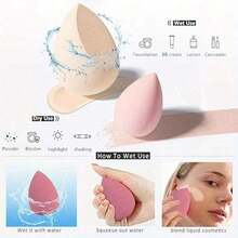 Four-Color Teardrop Makeup Sponge Set, Beauty Combination, Multiple Colors, Professional-Grade Skin-Friendly Powder Puff, Detailed Makeup Application Of Corners Of Eyes And Nose, Soft Sponge That Does Not Absorb Powder, Dual-Use Wet And Dry Beauty Tools, Makeup Artist Recommended, Essential Travel Makeup, Comes With A Cleaning Storage Box,Cheap,Valentine's Day,Cheap Items,Travel,Travel Essential,Room Decor,Valentine's,Cheap Stuff,Room,1 Dollar Items,Vacation Essentials,Gifts Women,Bedroom,Valentine,99 Cent - 彩色 - 查看 11