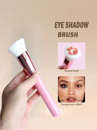 ZHENZITAI 1pc Cat Paw Makeup Brush, Soft Nylon Hair Foundation Blush Brush, Strong Powder Pickup, Comfortable For Home And Travel, Essential Makeup Tool,Foundation Brush,Concealer Brush,Blush Brush,Contour Brush,Blush Brush,Bronzer Brush,Powder Brush,Foundation Brush,Blush Brush