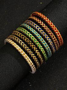 1pc Delicate Zirconia Stainless Steel Chain Bracelet For Women For Party - Multicolor - View 8