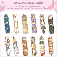 30PCS Cute Cat Book Lovers Animal Bookmark Page Markers Book Accessory Bookworm Essentials Literary Keepsake Reading Bookmarks