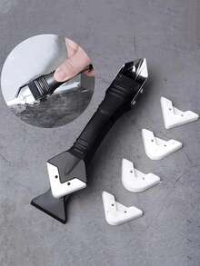 6件套，含5个替换头，塑料填缝工具，不锈钢刀片，多功能填缝清除套装，适用于浴室、厨房、地板、窗户、水槽、框架密封，适用于88个国家，2026新款 - 顏色隨機 - 查看 3