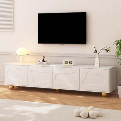 180*40*45cm Fernsehschrank,Niedlicher Cartoon-Fernsehschrank,Lowboard Mit 2 Schränken,TV-Schrank In Wolkenform,TV-Entertainment-Center Mit 5 Stützbeinen,Die Tragkraft Bis 60 Kg, Geeignet Für 75-Zoll