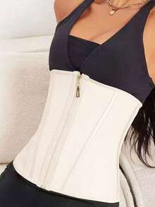 Women's Black Sports Waist Belt-13 Elastic Bone Abdominal Support Belt With Seamless Zipper Closure, Suitable For Fitness, Yoga, And Posture Correction. - 彩色 - 查看 5