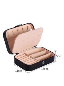 Custodia da viaggio in pelle PU - Organizer gioielli a 3 livelli con zip per orecchini, collane, anelli, bracciali, accessori per capelli - Contenitore multifunzionale portatile per gioielli con scomparti