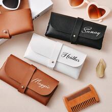 个性化太阳镜皮套，定制男女通用太阳镜盒，伴郎礼物，新郎礼物，圣诞礼物，定制眼镜配件，复古风，色彩缤纷，可爱，迷人，趣味十足，卡哇伊，Y2K，时尚，男女通用，休闲，定制，独特，个性化，送给他的理想礼物，送给她的理想礼物，男友，女友，家人，朋友，定制眼镜及配件 - 多色 - 查看 8