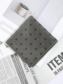 1pc Men's Fashion Floral Pattern Pocket Square, Suitable For Business, Banquet, Wedding, Party And Holiday Matching - A - View 14