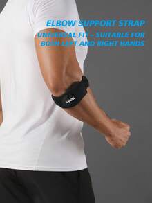 VBOSI 1 件装可调节网球肘带 – 男女通用，适用于高尔夫及其他运动的压缩支撑带 - 黑色 - 查看 5