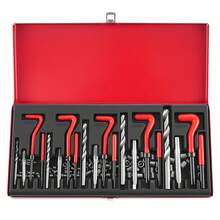 Huini 131pc Thread Repair Kit HSS Drill Helicoil Metric Set - M5 M6 M8 M10 M12 - M5 M6 M8 M10 M12 - View 1