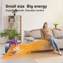 Calentador cerámico portátil con ventilador de 2 velocidades. Calentador de interior energéticamente eficiente con protección contra sobrecalentamiento y vuelco para uso en oficinas y hogares. - Tipo de Enchufe A USA (110-127V) - Ver 10