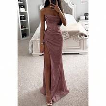 Women's Fashion Sexy European And American Hot-Selling Dress Long Gown Party Evening Dress - 銀色 - 查看 5