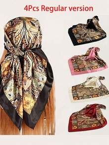 1 chiếc khăn in họa tiết tối giản, khăn trùm đầu thời trang mùa xuân mới dành cho nữ, có thể dùng làm thắt lưng, trang trí túi xách, ruy băng, băng đô hoặc khăn quàng cổ, lựa chọn lý tưởng để tôn lên vẻ ngoài của bạn. - Đỏ - Xem 24