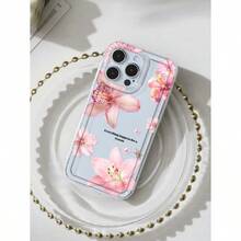Hibiscus Floral Pattern Print Phone Case Compatible With IPhone & Compatible With  GalaxyCompatible With  Galaxy Waterproof Shockproof Anti-Fall Scratch Resistant - 無色 - 查看 6