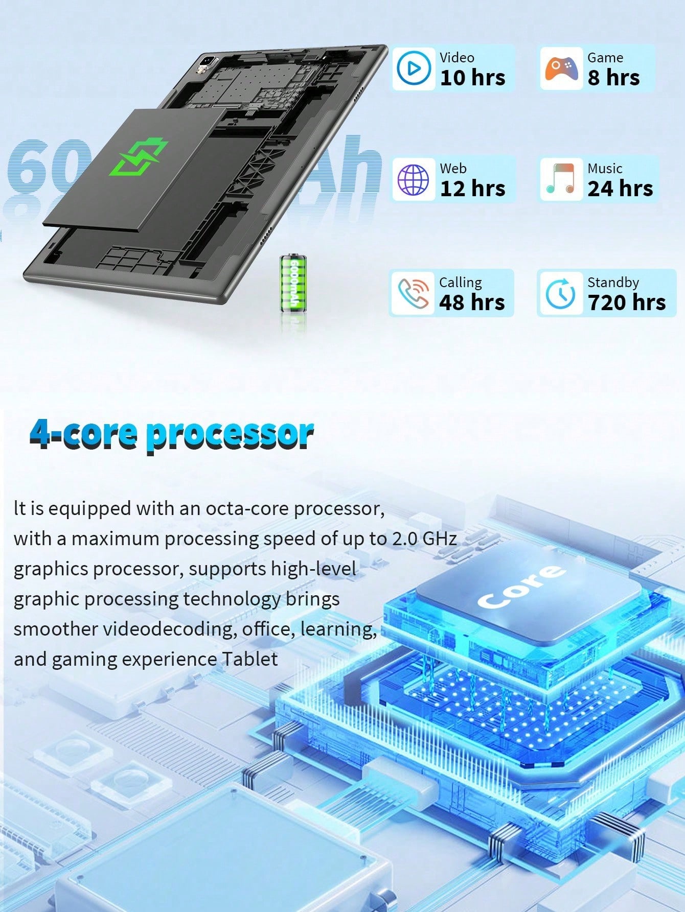 جهاز لوحي ريلندو أندرويد 15 – تابلت 2 في 1 مع كيبو...