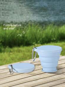 Portable Foldable Silicone Water Cup With Lid, Reusable, Collapsible, Compact Mini Sports Bottle For Hiking, Climbing, Outdoor Adventure, Travel, Camping, Essential Accessory - Multicolor - View 9