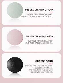 Rechargeable Electric Foot Grinder, Electric Foot Grinder, Four Replaceable Grinding Heads, Portable And Easy To Use, USB Charging, Suitable For Dry And Cracked Soles, Ideal Gift For Parents - Multicolor - View 5