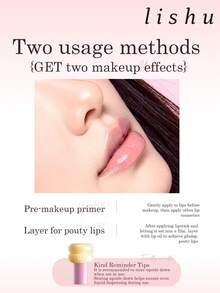 lishu Minyak Bibir Little Gourd, Melembapkan Tanpa Lengket, Meminimalkan Garis-Garis Bibir, Meningkatkan Warna dan Mencerahkan, Minyak Bibir Roll-On untuk Bibir Kering dan Pecah-pecah - # 00 teratai gunung transparan - View 8