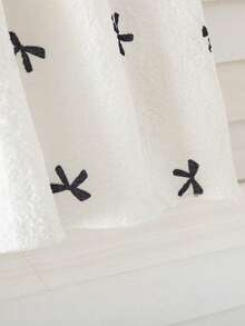 女童休闲蝴蝶印花蝴蝶结拼接设计无袖方领及膝连衣裙，夏季 - 白色 - 查看 7