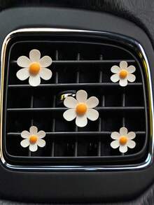 5 piezas Adorno de salida de aire del coche con diseño de flor - Multicolor - Ver 8