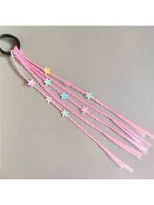 1入全新甜美可愛的女孩拳擊辮子合成髮辮發帶,適用於日常、海灘、街頭和旅行攝影 - 淺粉色 - 查看 6