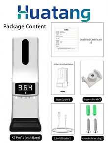 Despachador de Gel Sanitizante con Termometro K9 Pro Kit - Blanco - Ver 4