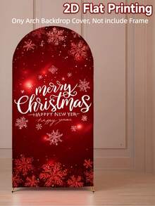 Customized Arch-Shaped Backdrop Curtain - Suitable For Christmas, Birthday, Wedding, Photo Booth And Other Party Decorations. No Electricity Required, Easy Installation, Indoor/Outdoor Use, Holiday Celebration, Festive Theme, Durable Material, Event Planning, Christmas Curtain, Christmas Stretch Curtain, Stretch Curtain, Photography Background, Arch-Shaped Backdrop Curtain, Photography Props - Multicolor - View 5