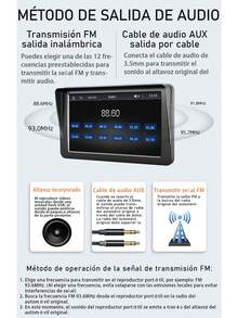 Autoestéreo 7 Pulgadas Pantalla Táctil Inalámbrico Carplay&Android Auto Bluetooth Mirrorlink  FM AUX USB - D5800 - Ver 6
