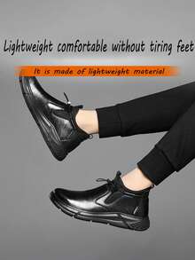 1 Pair Steel Toe Boots For Men Safety Work Boots For Women,Comfortable And Fashionable Protective Feet Work Shoes Puncture Proof Slip Climbing,Suit For Construction,Factory,Manufacturing Workers,Warehouse,Leather Upper Material High Top Excellent Heat Retention,Work Shoes Puncture Proof Autumn And Winter Men Shoes Best Work Shoes Chef Comfortable Shoes - Black - View 8