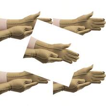 Isotoner Women And Men Arthritis Compression Rheumatoid Pain Relief Gloves For Joint Support With Open/Full Finger Design - 駝色 - 查看 1