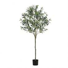 Large Artificial Olive Tree, Artificial Olive Tree, Modern Olive Tree Decoration - Green - View 4
