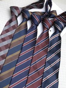 1pc Casual Polyester Striped Elastic Tie For Women, All Season - Multicolor - View 1