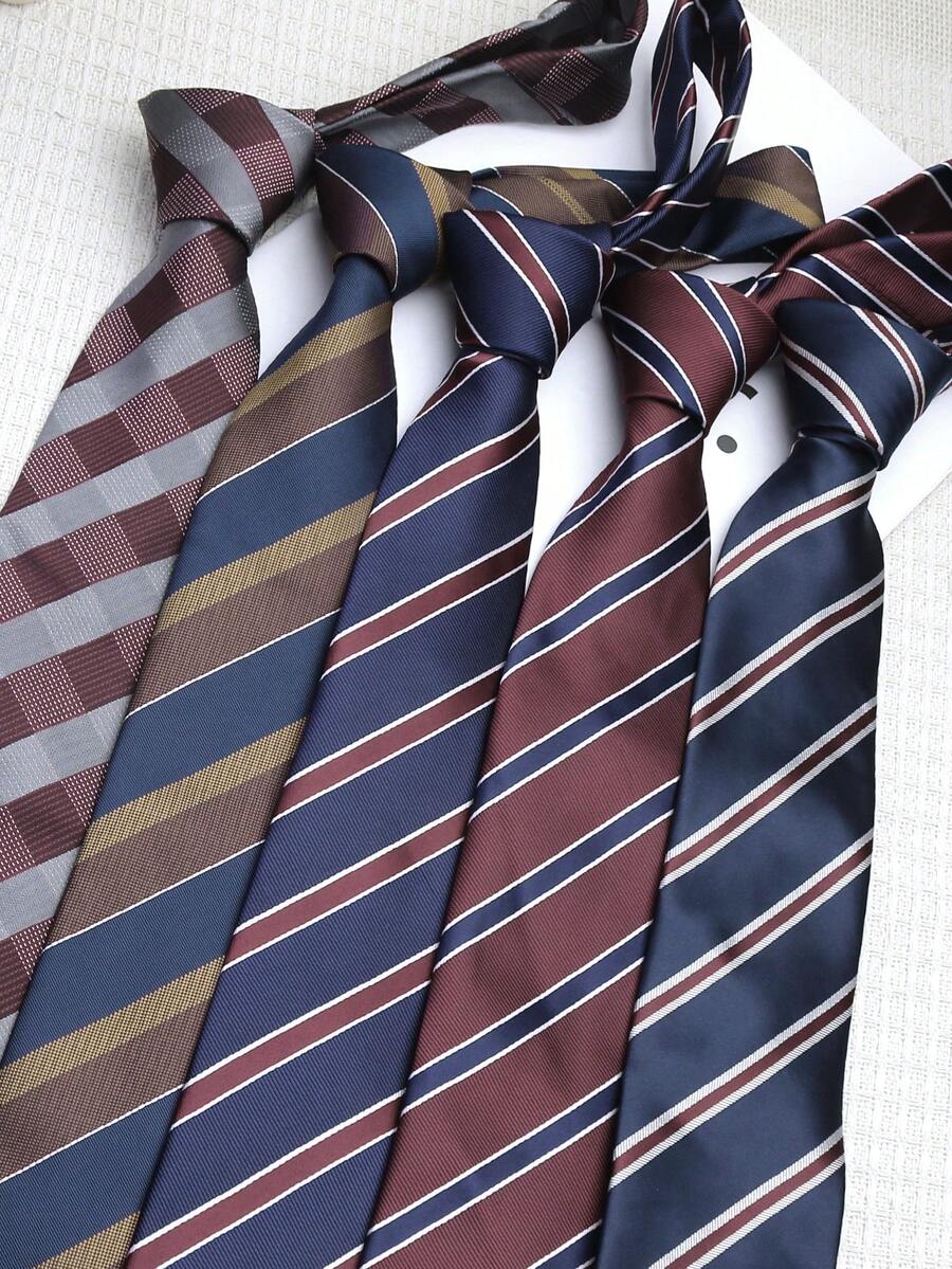 1pc Casual Polyester Striped Elastic Tie For Women, All Season - Multicolor - View 1